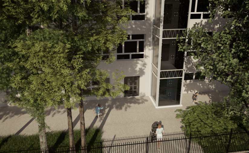 Wizualizacja nowego budynku żłobka miejskiego po modernizacji