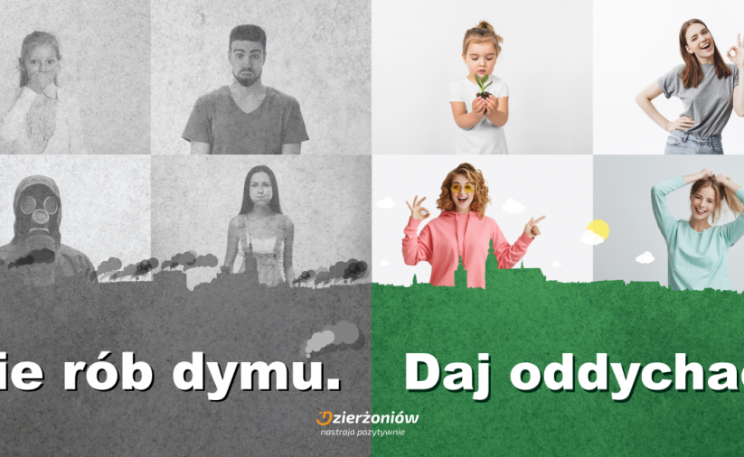 Grafika z napisem Nie rób dymu 