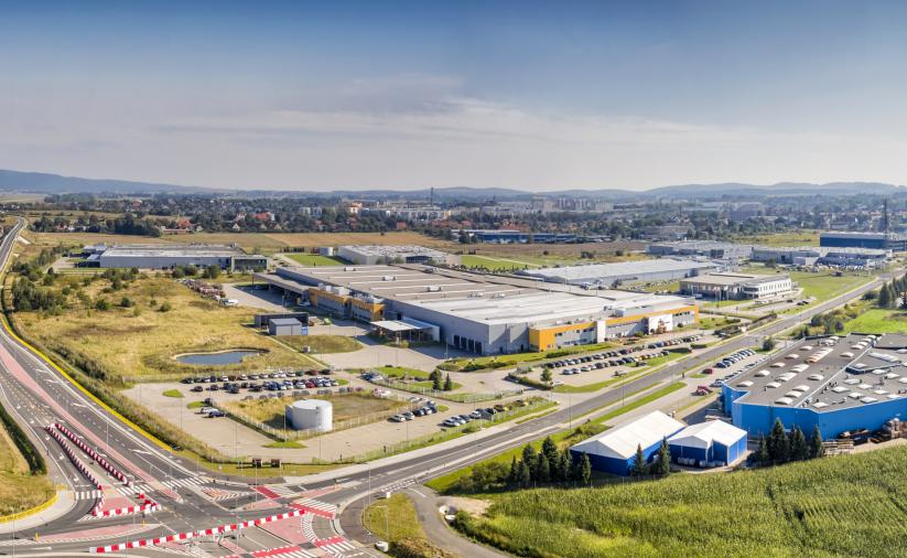 Strefa ekonomiczna i obwodnica widziane z góry