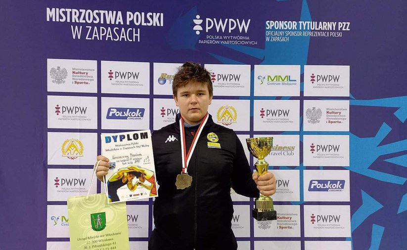 Mariusz Konieczny zdobył brąz w kat. 100 kg na Mistrzostwach Polski Młodzików w zapasach w stylu wolnym