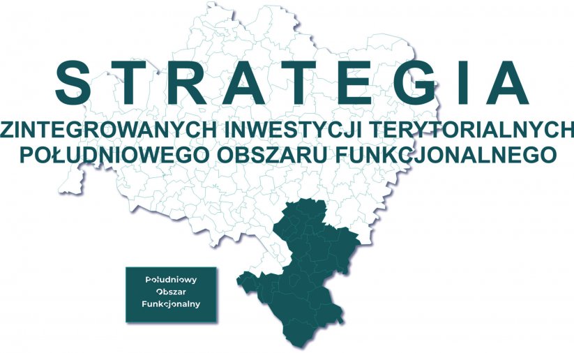 Obrys Województwa Dolnośląskiego na nim napis strategia