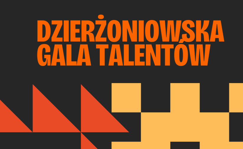 Grafika ozdobna z napisem Gala Talentów