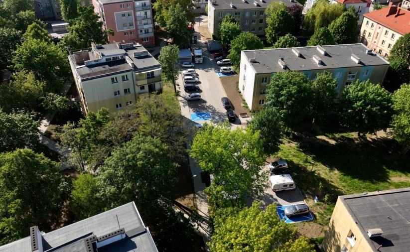 Osiedle Kolorowe w Dzierżoniowie z lotu ptaka