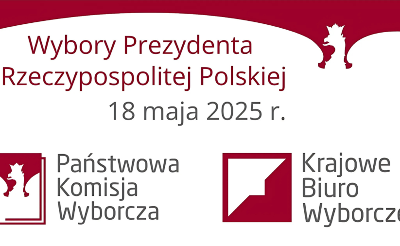 Grafika ozdobna z napisem Wybory Prezydenta Rzeczypospolitej Polskiej