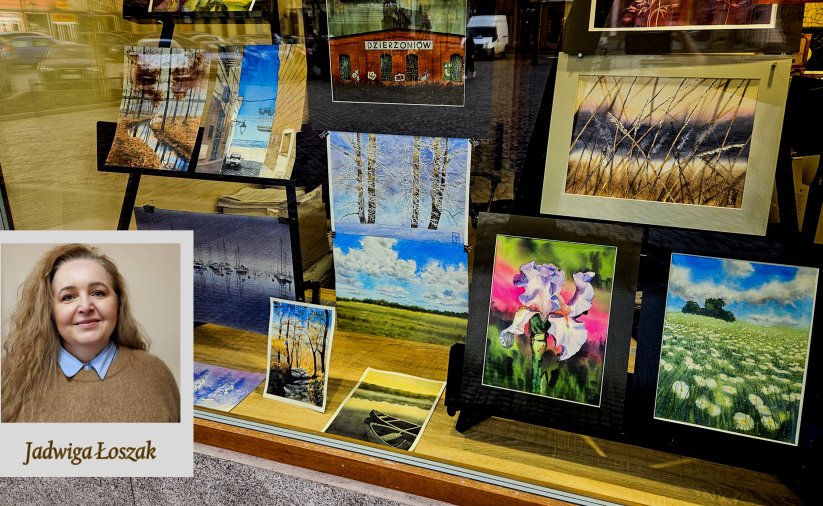 Wystawa akwareli w Oknie Artystycznym dzierżoniowskiego ratusza