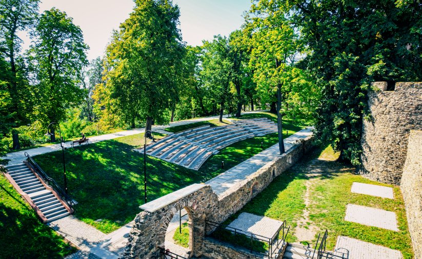 Widok z góry na Planty i Wał Szwedzki