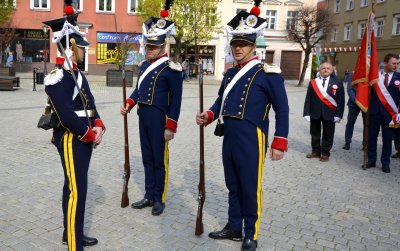 Rekonstruktorzy w barwach 2. Pułku Ułanów Księstwa Warszawskiego