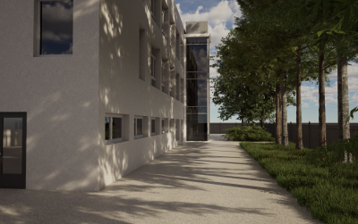 Wizualizacja nowego budynku żłobka miejskiego po modernizacji