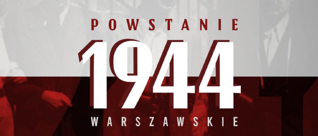 Grafika biała i czerwona z napise, 1944
