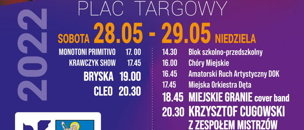 Plakat na 44. Dni Dzierzoniowa- program