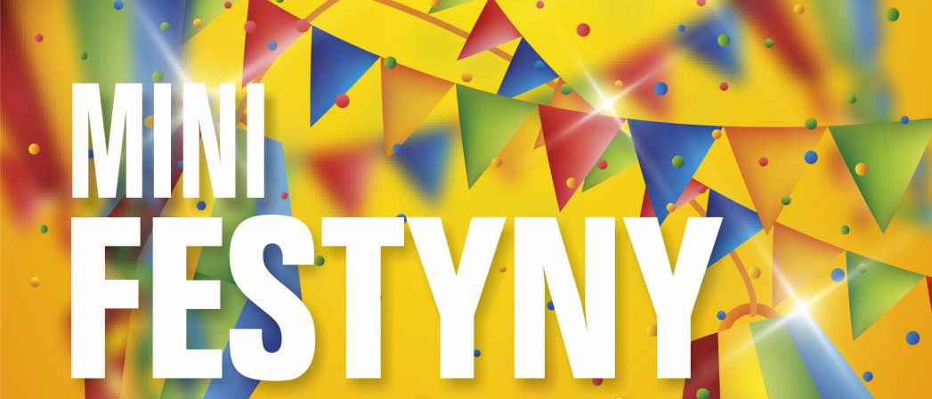 Plakat zapowiadający Mini Festyn na placu zabaw