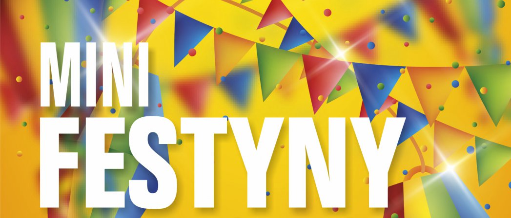 Plakat zapowiadający Mini Festyn na placu zabaw