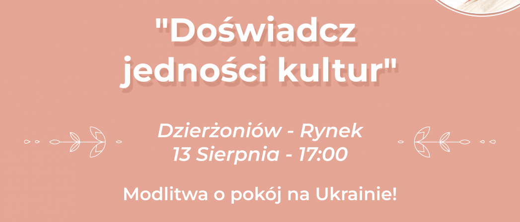 Plakat zapowiadający wydarzenie "Doświadcz jedności kultur"