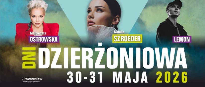 Grafika na Dni Dzierzioniowa 2026. Na niej Małgorzata Ostrowska, Natalia Szroeder i Lemon